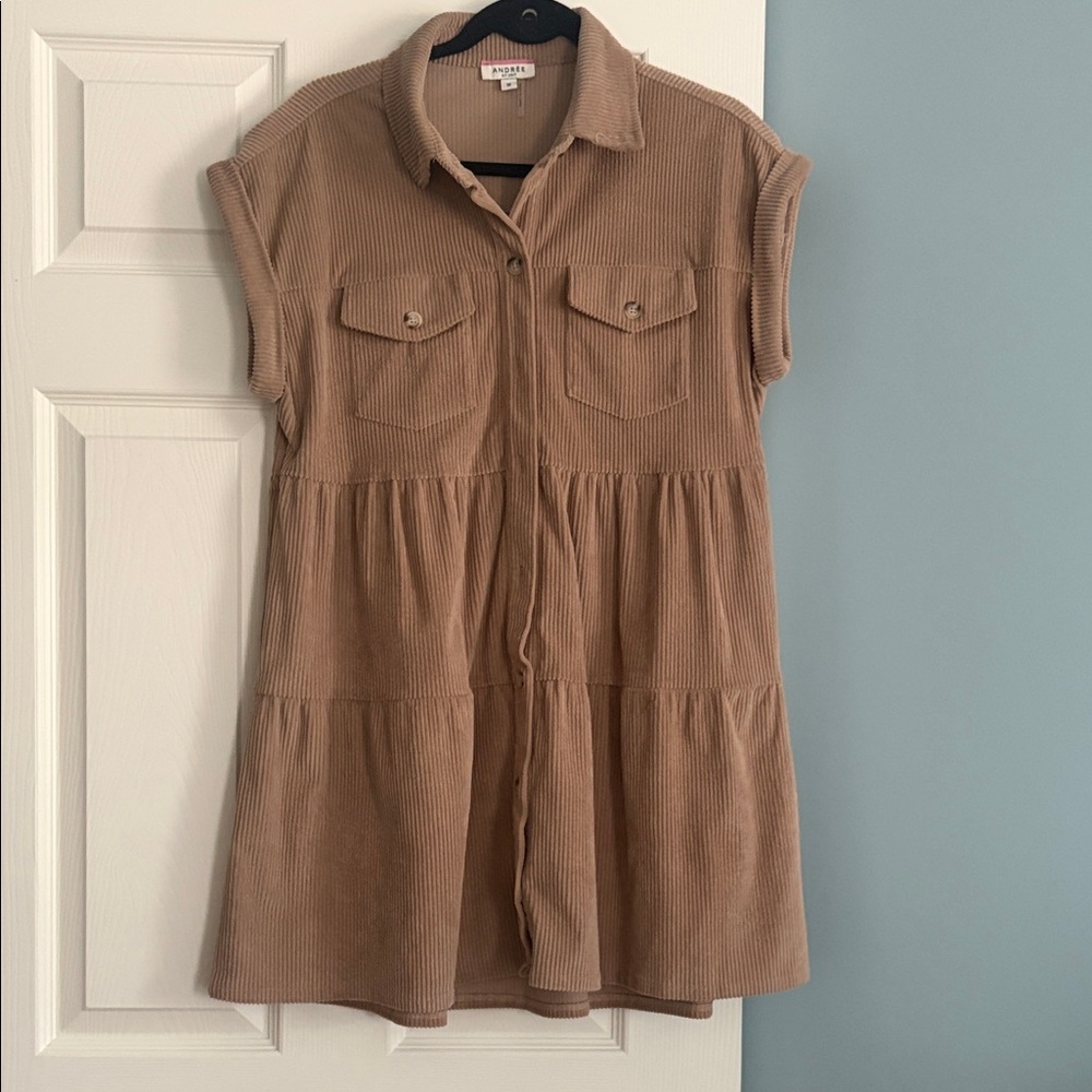 Andree Brown Corduroy Dress